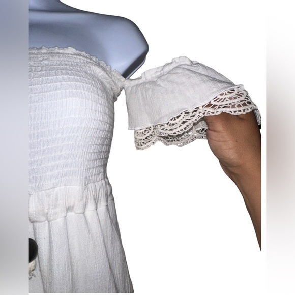 Vanja couture boutique brand SIZE M Maldivian goddess long maxi beige NWT - Picture 4 of 6